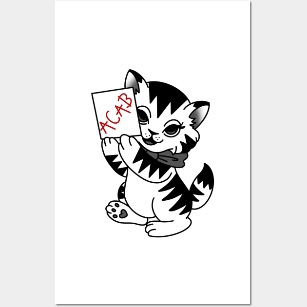 ACAB Kitty Wall Art by drawingsbydarcy